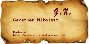 Gerstner Nikolett névjegykártya