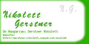 nikolett gerstner business card